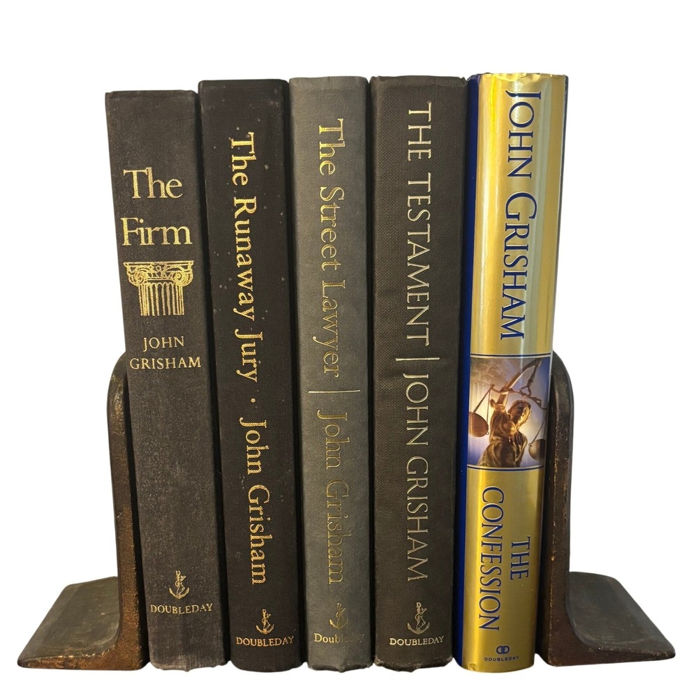 John Grisham | Lot 5 Hardcover Books | SIGNED Copy of The Firm | 1st Editions